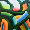 14 Mai - Sans souci, 20x40 cm, Anilin auf Leinwand