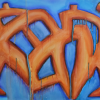 Blood is not water, 80x120 cm, Anilin auf Leinwand