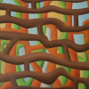 Verbindung 2, 80 cm x 100 cm, l auf Leinwand