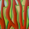 Verbindung, 80 cm x 100 cm, l auf Leinwand