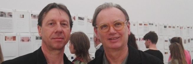 Yoko Ono exhibition, with director MfBK Leipzig, Mrs. A. Weidinger